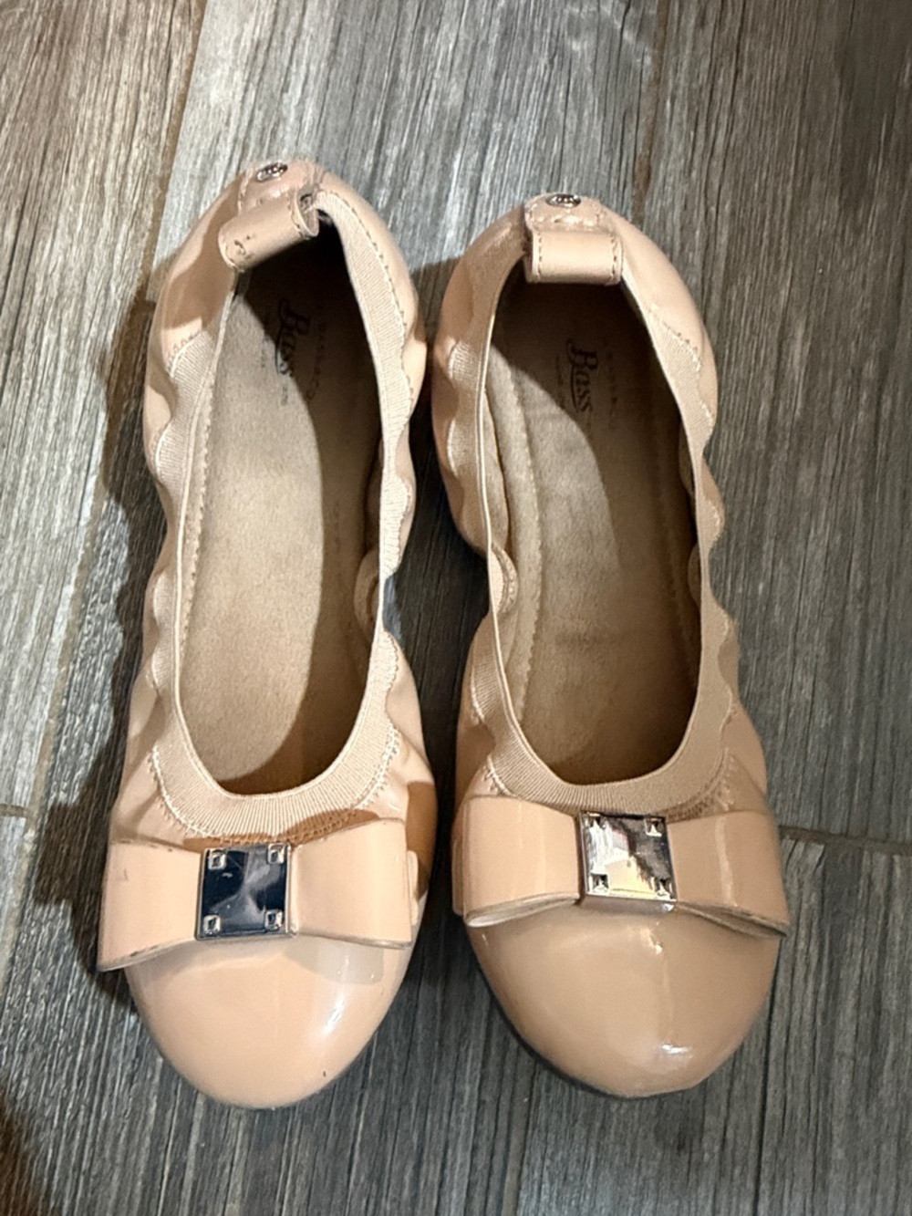 G.H. Bass & Co. Blush Patent Bow Ballet Flats